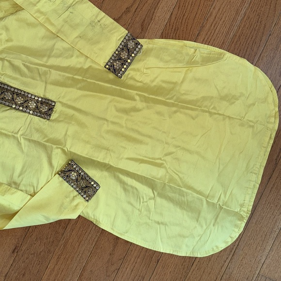 Yellow Silk top - Picture 4 of 4